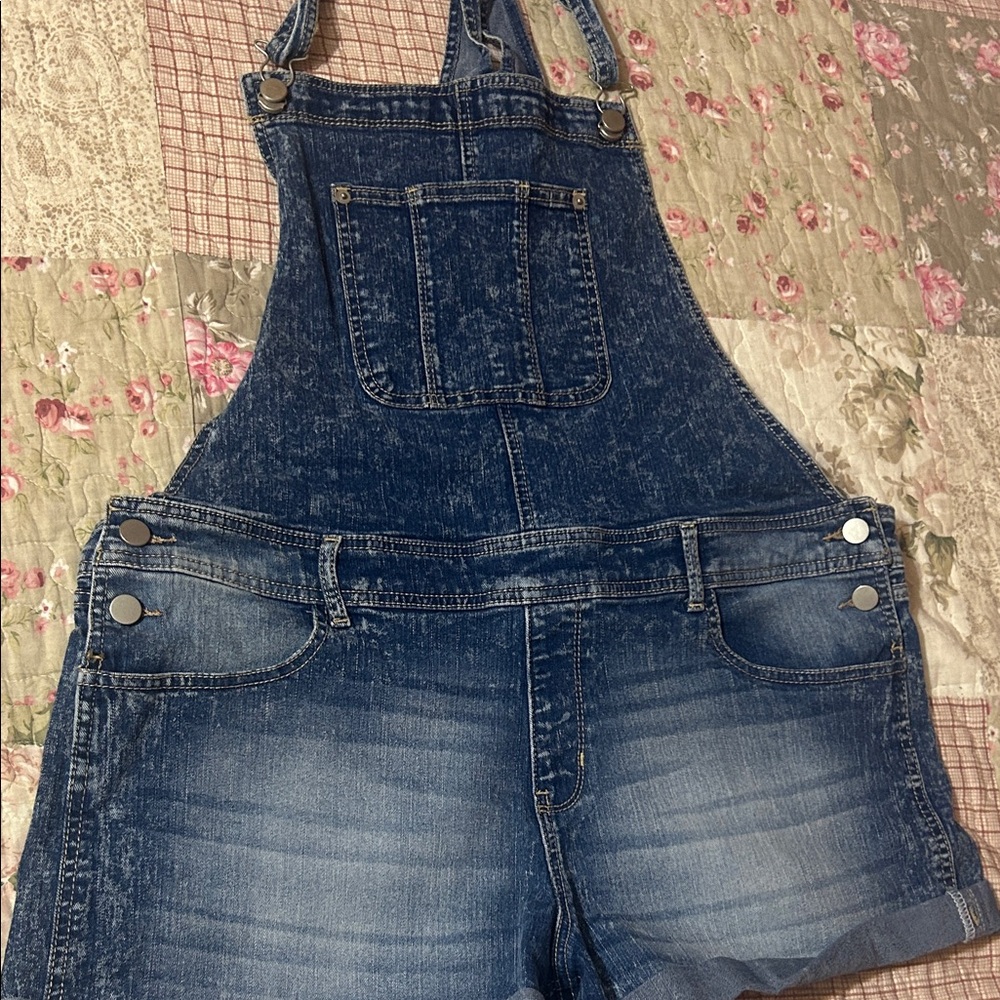 NOBO Relaxed Fit Blue Denim Overalls